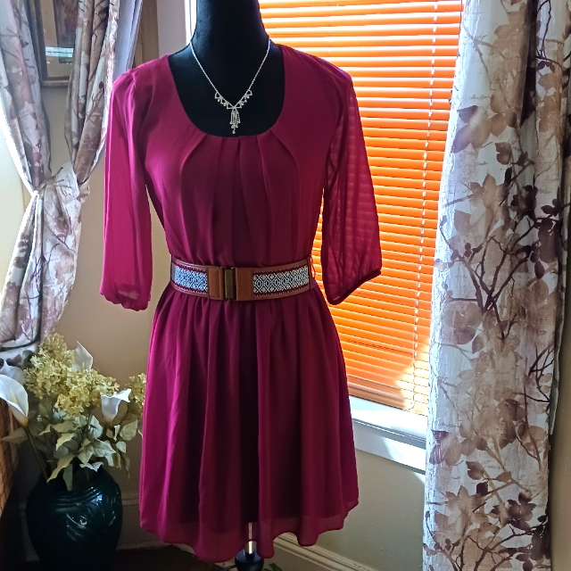 Wine Colored Dress By By  By